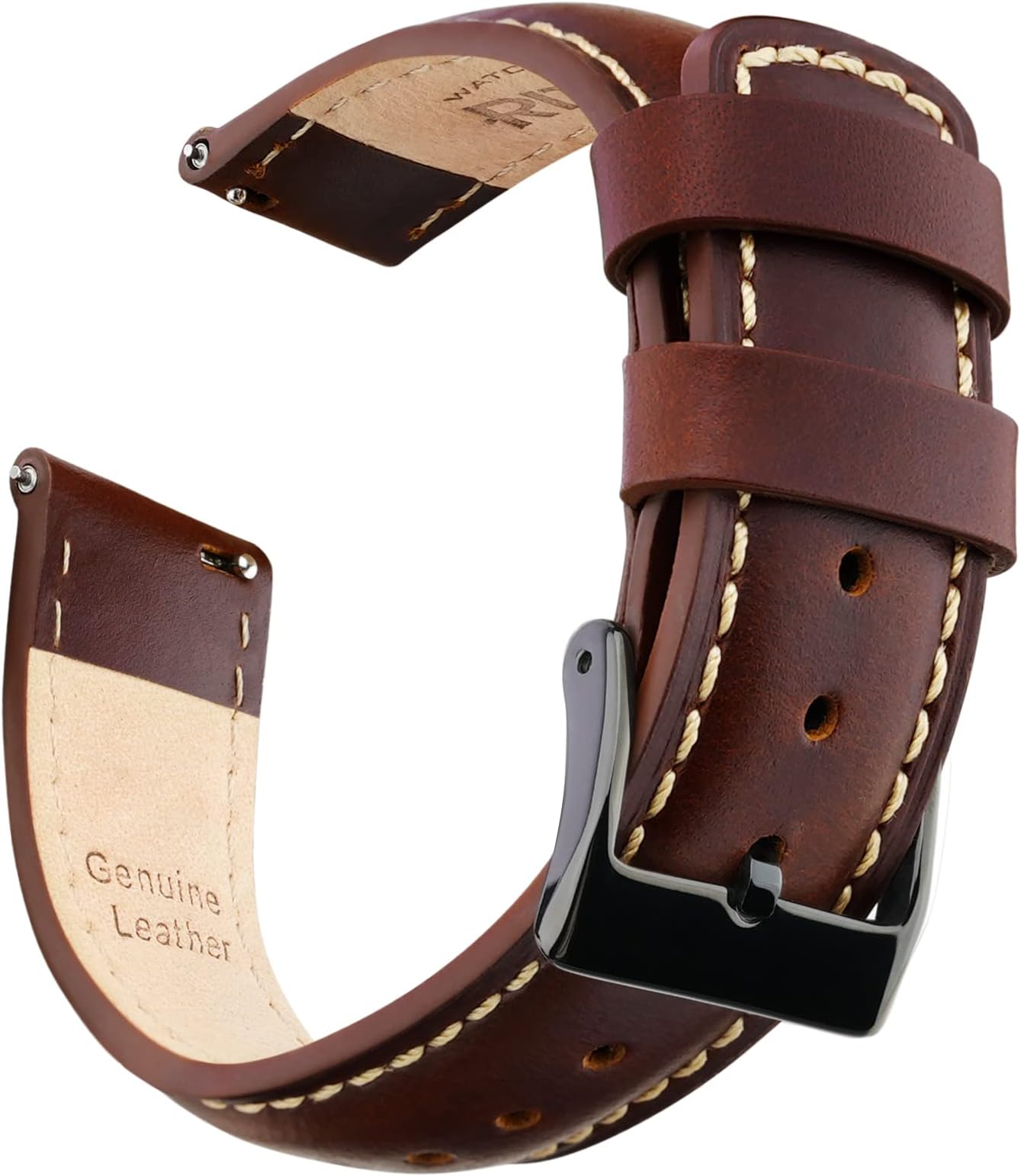 Ritche Quick Release Leather Watch Bands Genuine Watch Straps for Men Women- 18mm 20mm 21mm 22mm 23mm 24mm Top Grain Leather Watch Strap