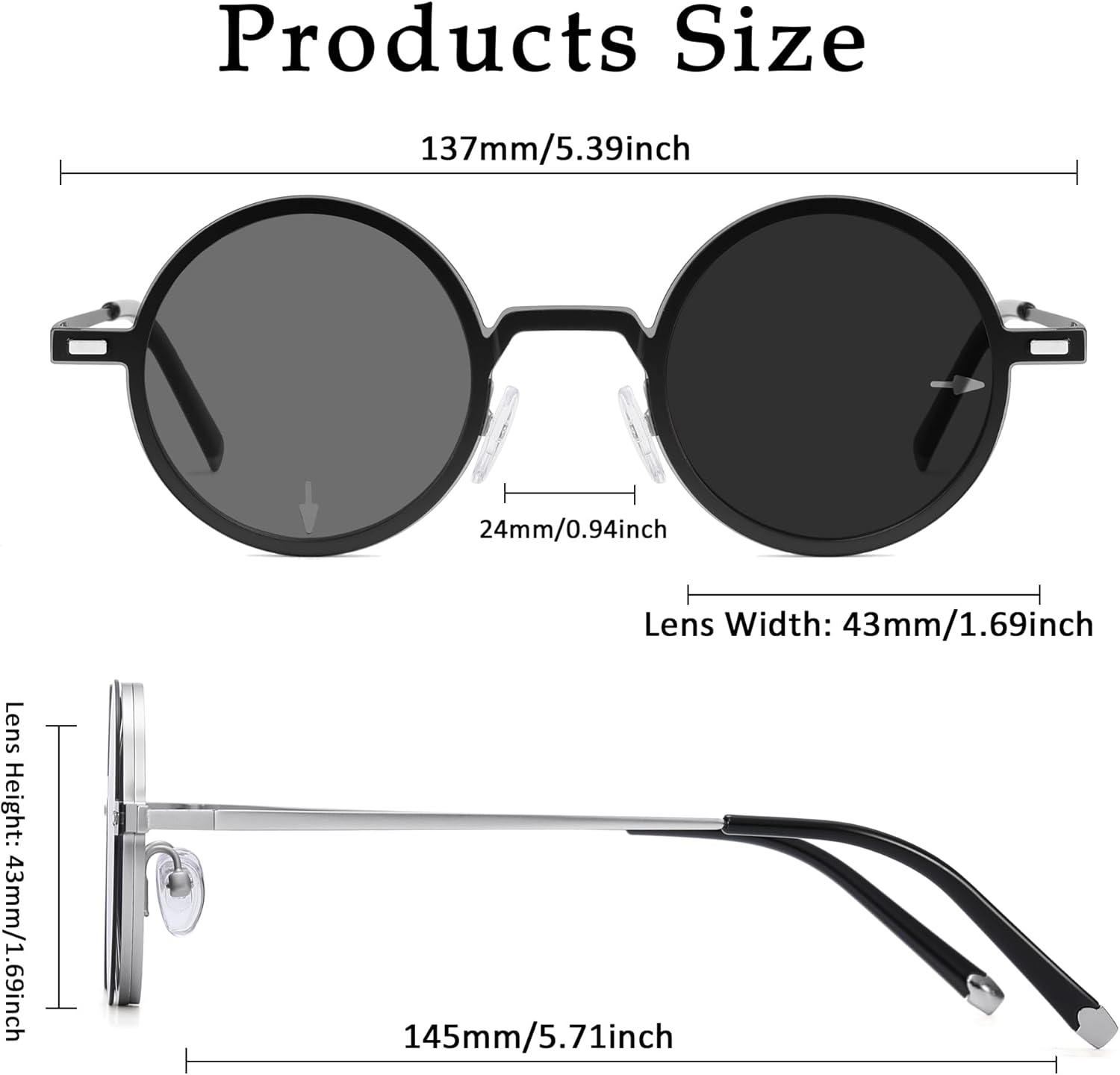 Long Keeper Adjustable Tint Sunglasses Polarized Round Sunglasses Men Lightweight Slim Glasses Hiking Driving Fishing Beach - Image 4