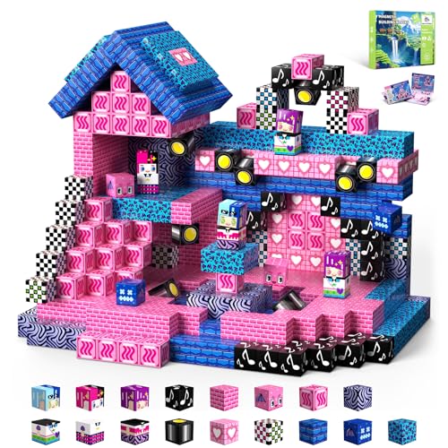 SSAWER Magnetic Blocks 48PCS Magnetic Building Blocks Stacking Magnets for Kids STEM Constructions Magnet Blocks for Boys Girls Age 3+ Christmas Birthday Gifts (Band Stage)