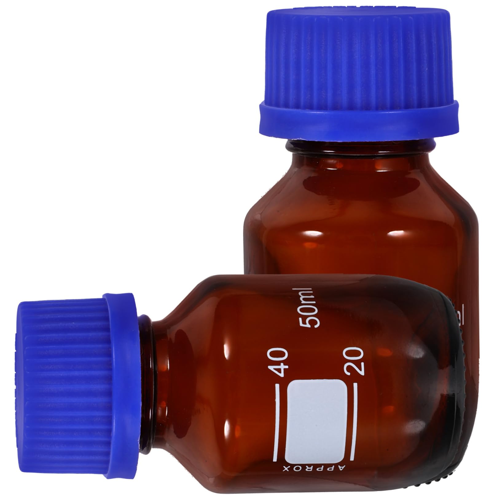 PartyKindom 4 Sätze Reagenzflasche Mit Blauem Verschluss Chemische Reagenzflasche Kalkreagenzflaschen Kleine Reagenzienflasche Graduierte Glasflasche Mit Reagenzien Abs 2 Stück * 4