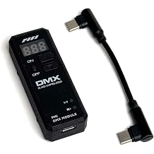 PMI Wireless DMX Receiver 2.4GHz Version for SmokeNINJA Pro Wireless DMX512 via USB-C Ultra-Compact, No XLR Cable 100m Range Works with Standard DMX Consoles & 2.4G Transmitter