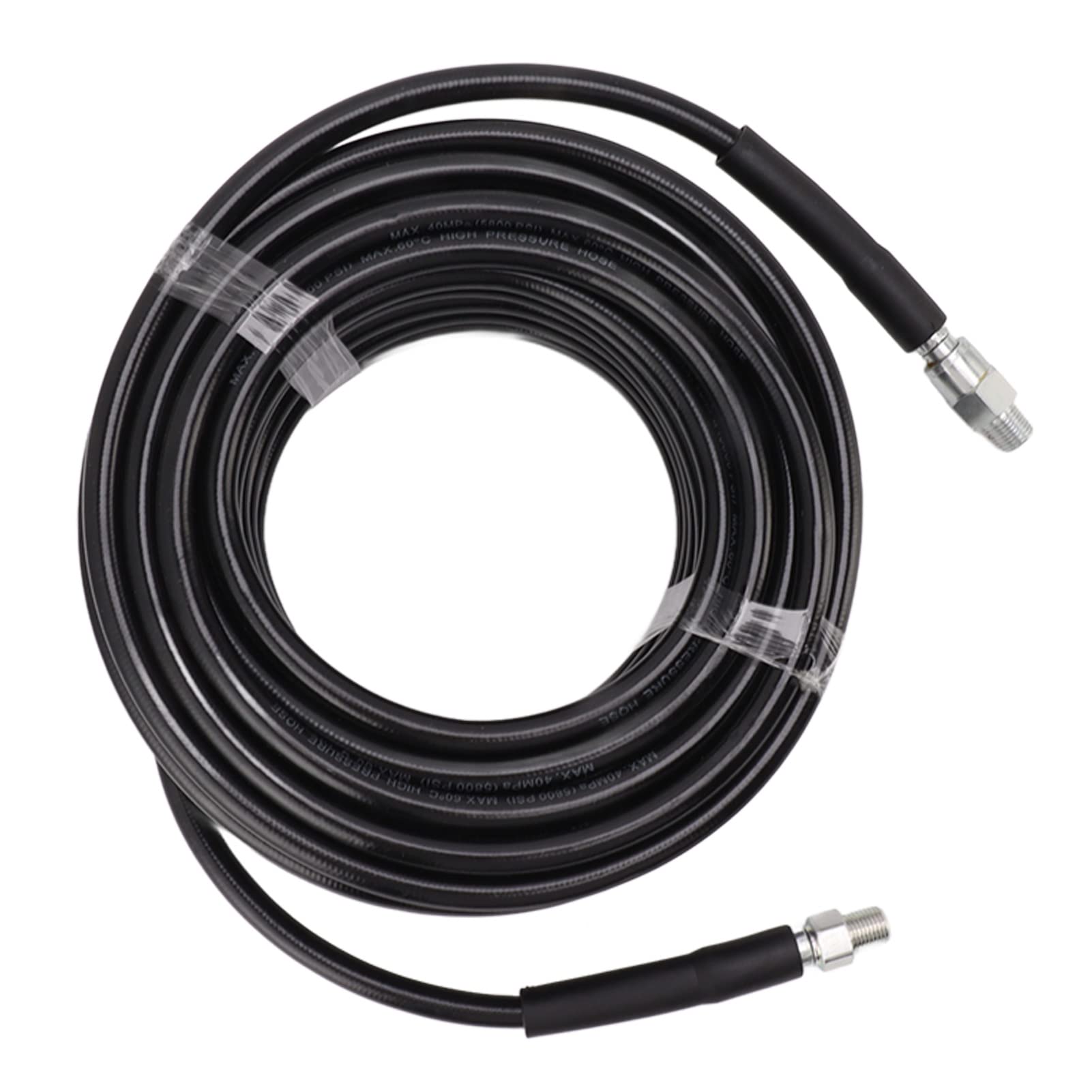 Kit de Desatascador de Alcantarillado, Kit de Boquillas M22 1/4 Inch, Manguera de Alta Presión 15 Metros para Limpieza de Desagües, Baños, Tuberías, Conectores Rápidos de