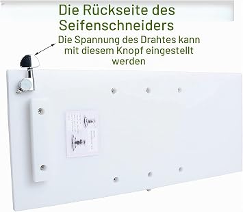 Acrylseifeschneider Drückenschneider -Seife mit einstellbarem Edelstahldraht und skalierbarer Acrylplatte für handgefertigte Seife.