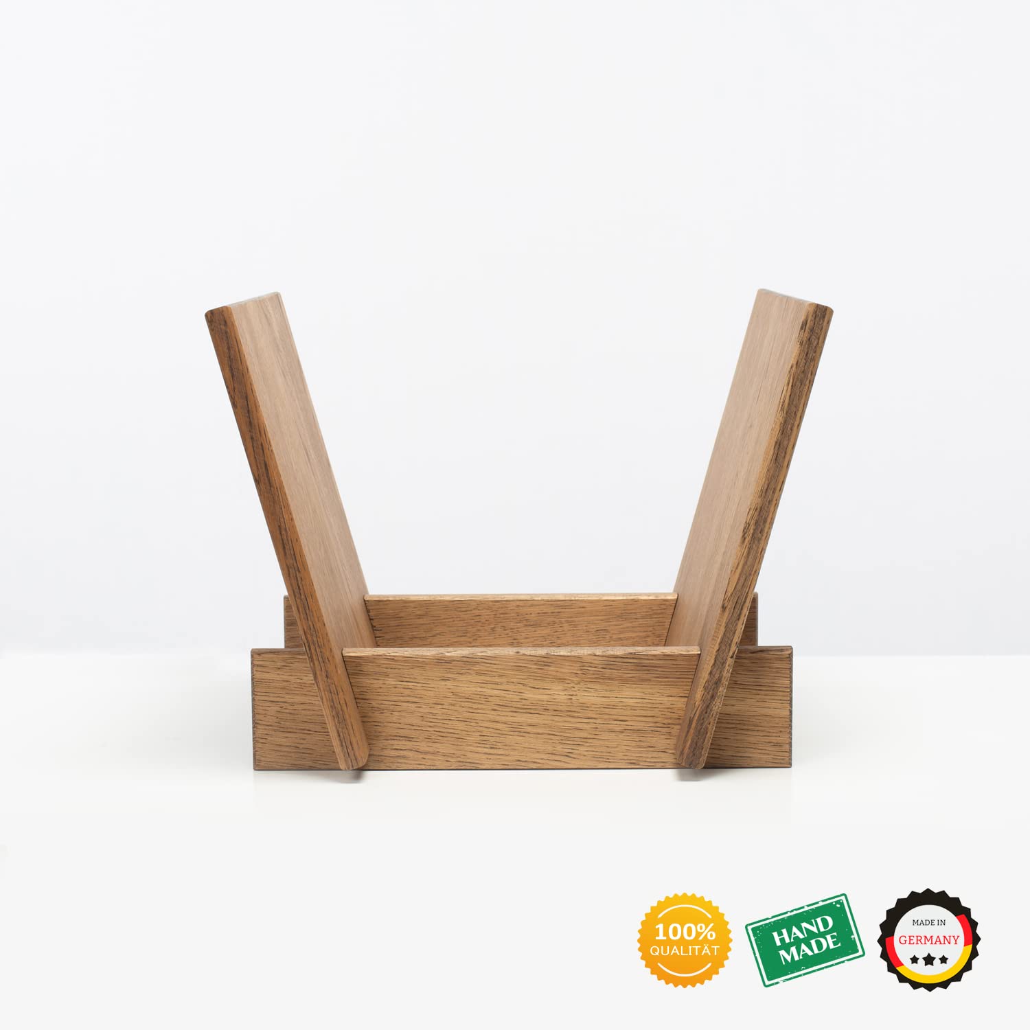 Contenitore in vinile – Supporto per dischi in legno di rovere massello in design di alta qualità Alex scuro