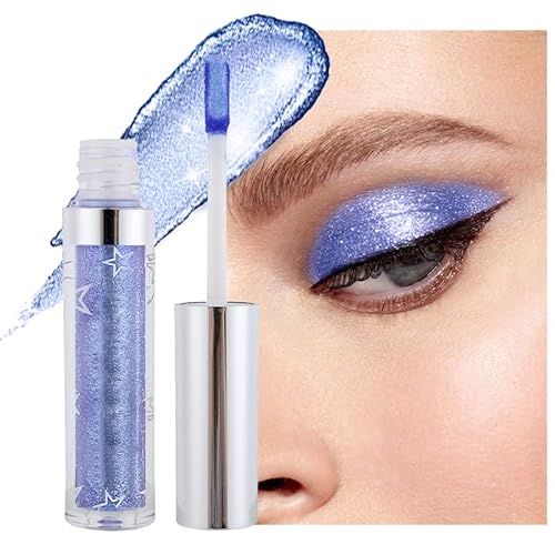 Hotiary Glitter Liquid Eyeshadow, Metallic Glitter Shimmer Sparkling Eye Shadow, Long Lasting Waterproof High Pigments Sparkling Makeup Kit For Eyes, Metals Gloss Eyeliner Pen #TOP1