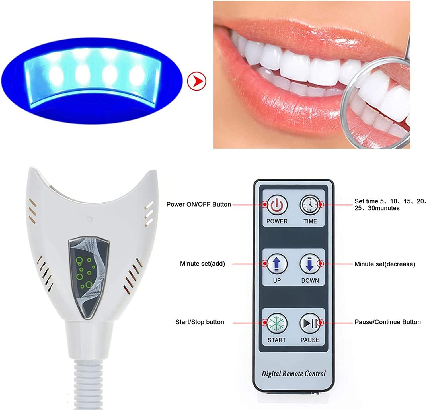 UK Stock YF-666 - Máquina de blanqueamiento dental móvil para blanqueamiento de dientes