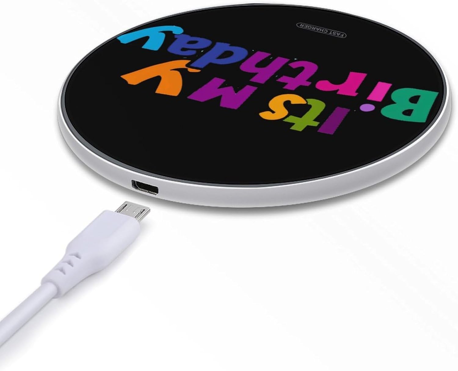 Its My Birthday Wireless Charger SlimWireless Charging Pad Anti-Slip Charger Mat for Men Women image 5