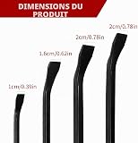 WISEUP Kit 4 pièces avec pieds-de-biche, 20,3 cm, 30,5 cm, 45,7 cm, 61 cm, leviers à manche épais pour le levage, la démolition, outils manuels pour mécaniciens automobiles - 3