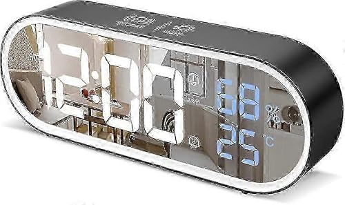 JOYHAPPST Smart Modern Design Desk Clock, Multiple Ringtones Adjustable Large Display Digital Clock, Portable Alarm Clock With Snooze Function For Bedroom, 2025