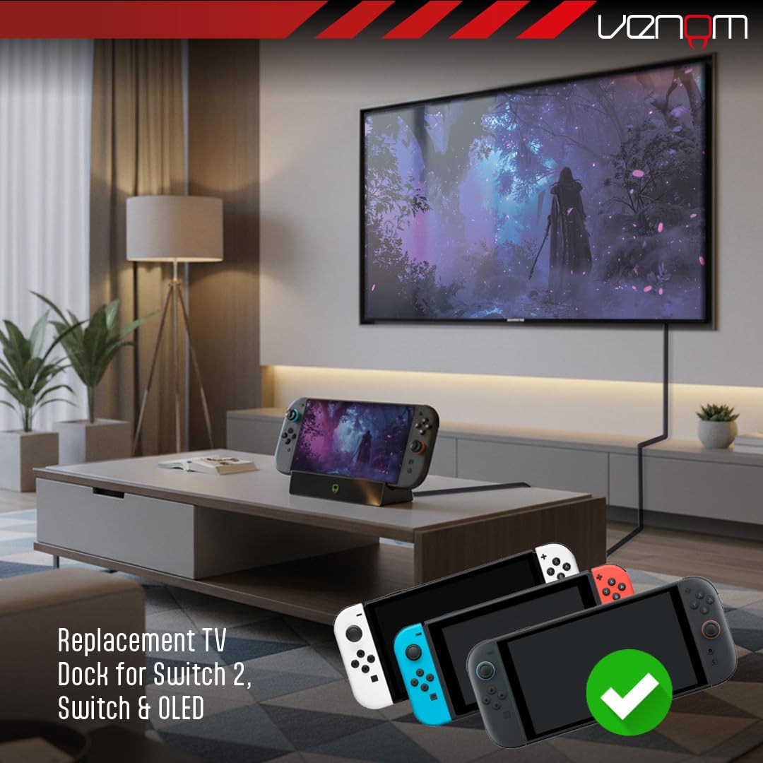 Venom Chłodząca stacja TV do Nintendo Switch 2 z odłączanym wentylatorem i wyjściem HDMI
