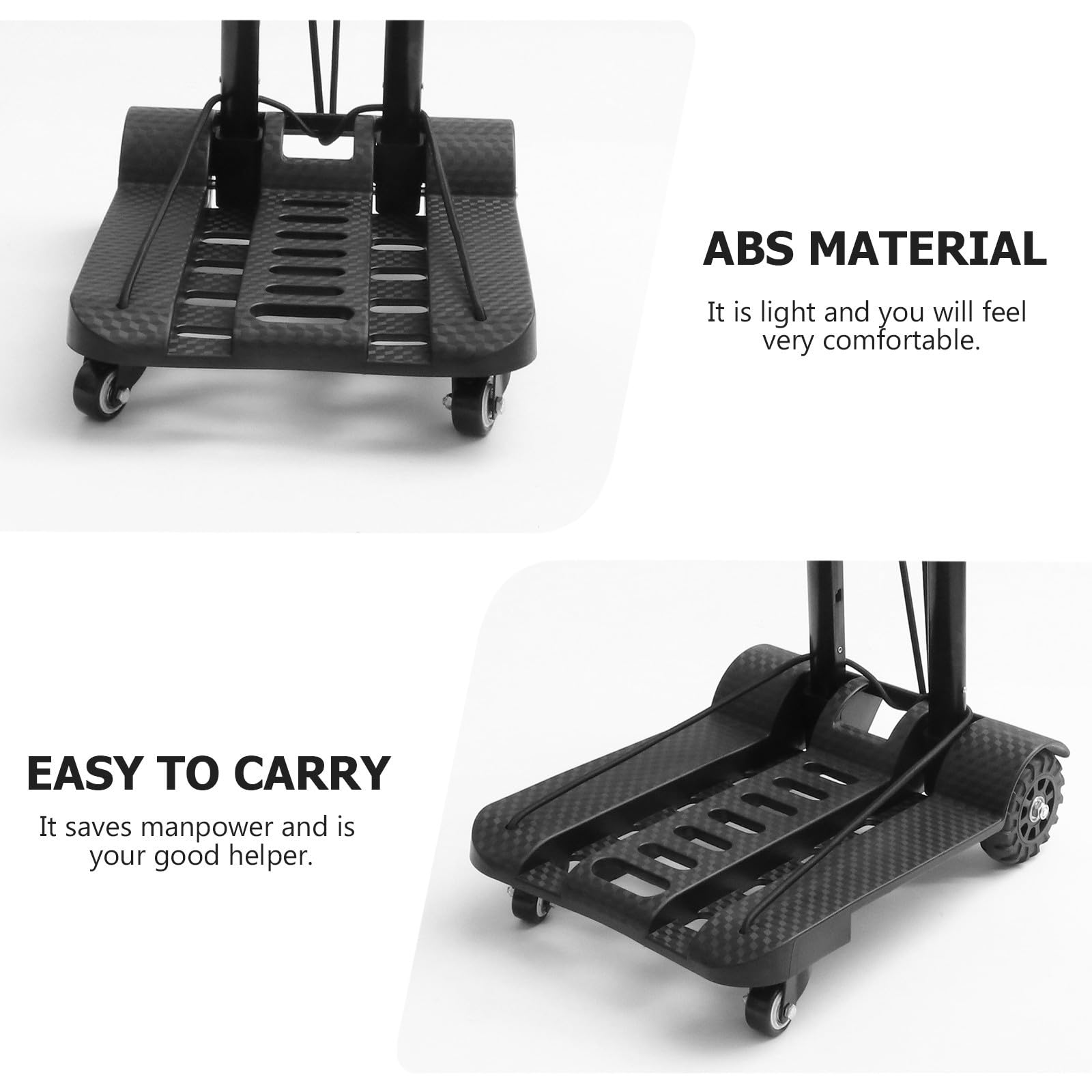Carrito Plegable Pequeño de Aleación de Aluminio para Equipaje y Compras