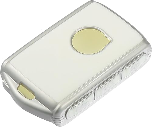 Carcasa de llave remota inteligente de 4 botones compatible con Volvo XC90 XC60 XC40 S60 S90 V90 V60 T5 T6 T8 2016-2021, protector TPU blanco