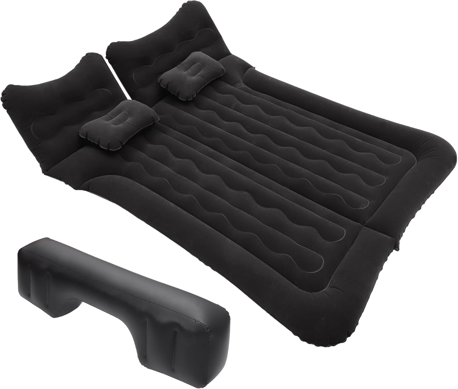 Car Air Mattress Camping Bed Comfortable Air Bed Mat Sleeping Mat with Pillows for Car Travel Camping PVC
