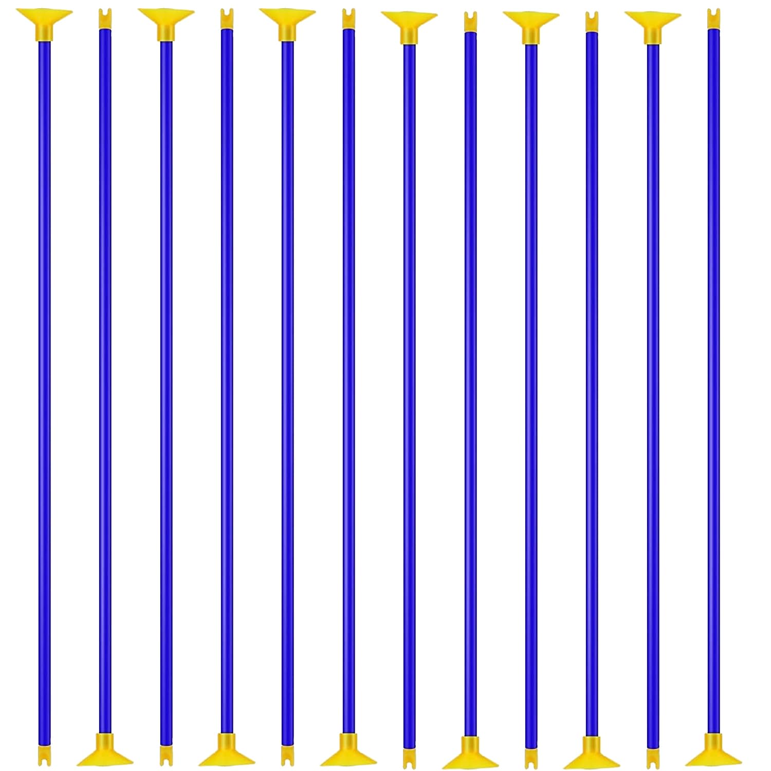 Voarge 12 pièces de flèches à ventouse de rechange pour jouet de tir à l'arc avec flèches de rechange en plastique pour garçons et filles entraînement au tir