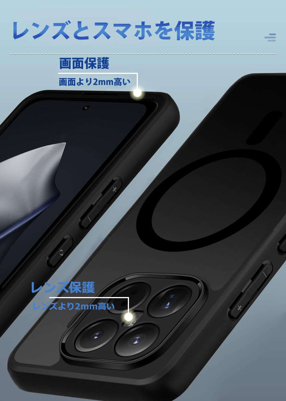 Amazon.co.jp: tuulaasii For Xiaomi 15T Pro 用 ケース MagSafe対応