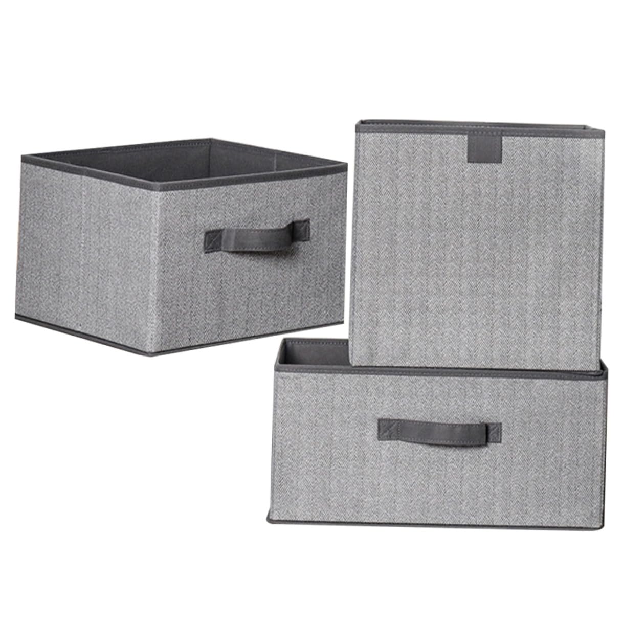 SHINEOFI Aufbewahrungsboxen Kapazität Vliesstoff 3 Stück Faltbares aus 16l Karton mit 23l 29l zur Spielzeugaufbewahrung für Kleiderschrank und Haushalt Leichten Kleidung