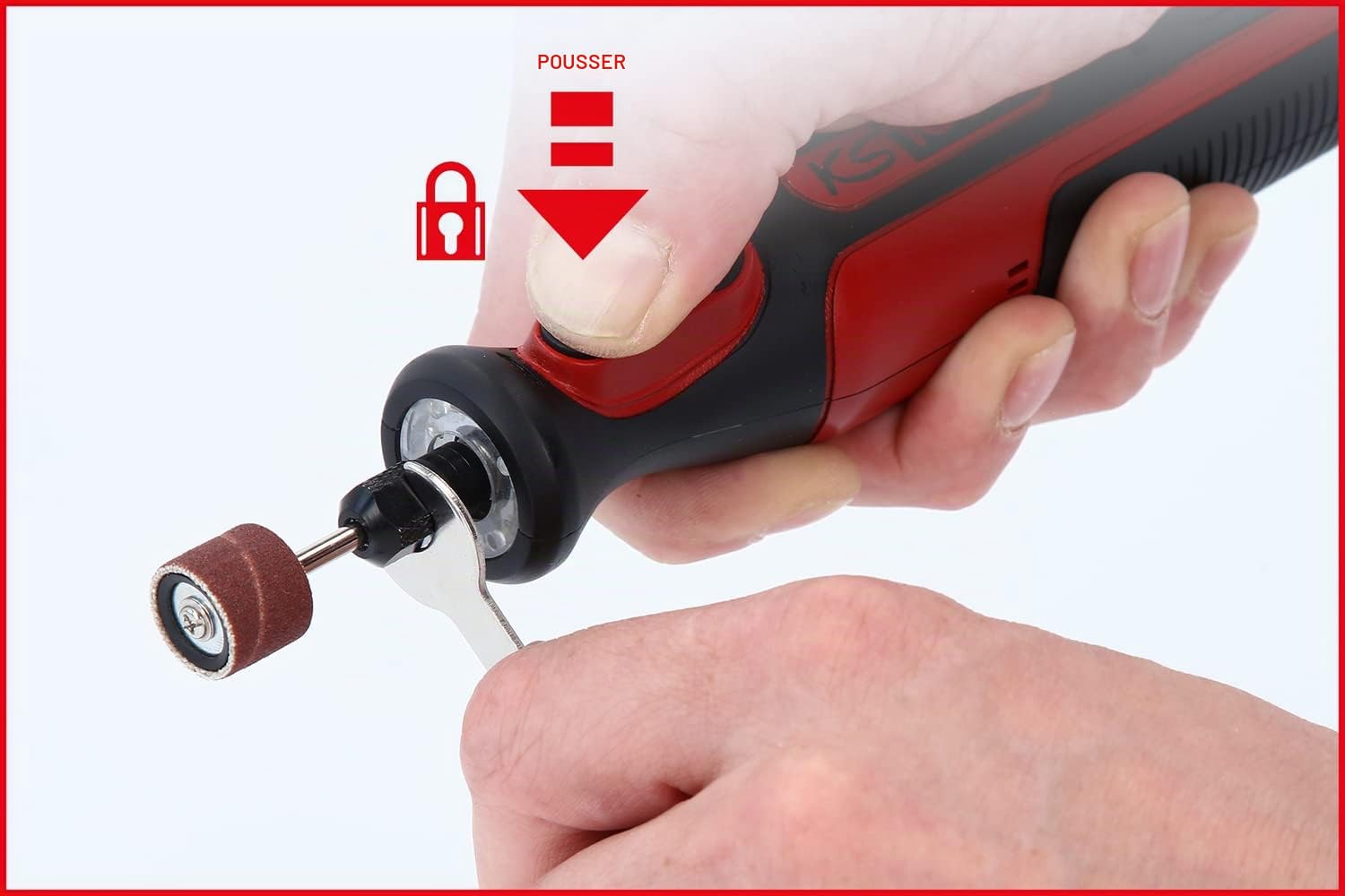 KS TOOLS Ponceuse à tige (batterie) 515.3990