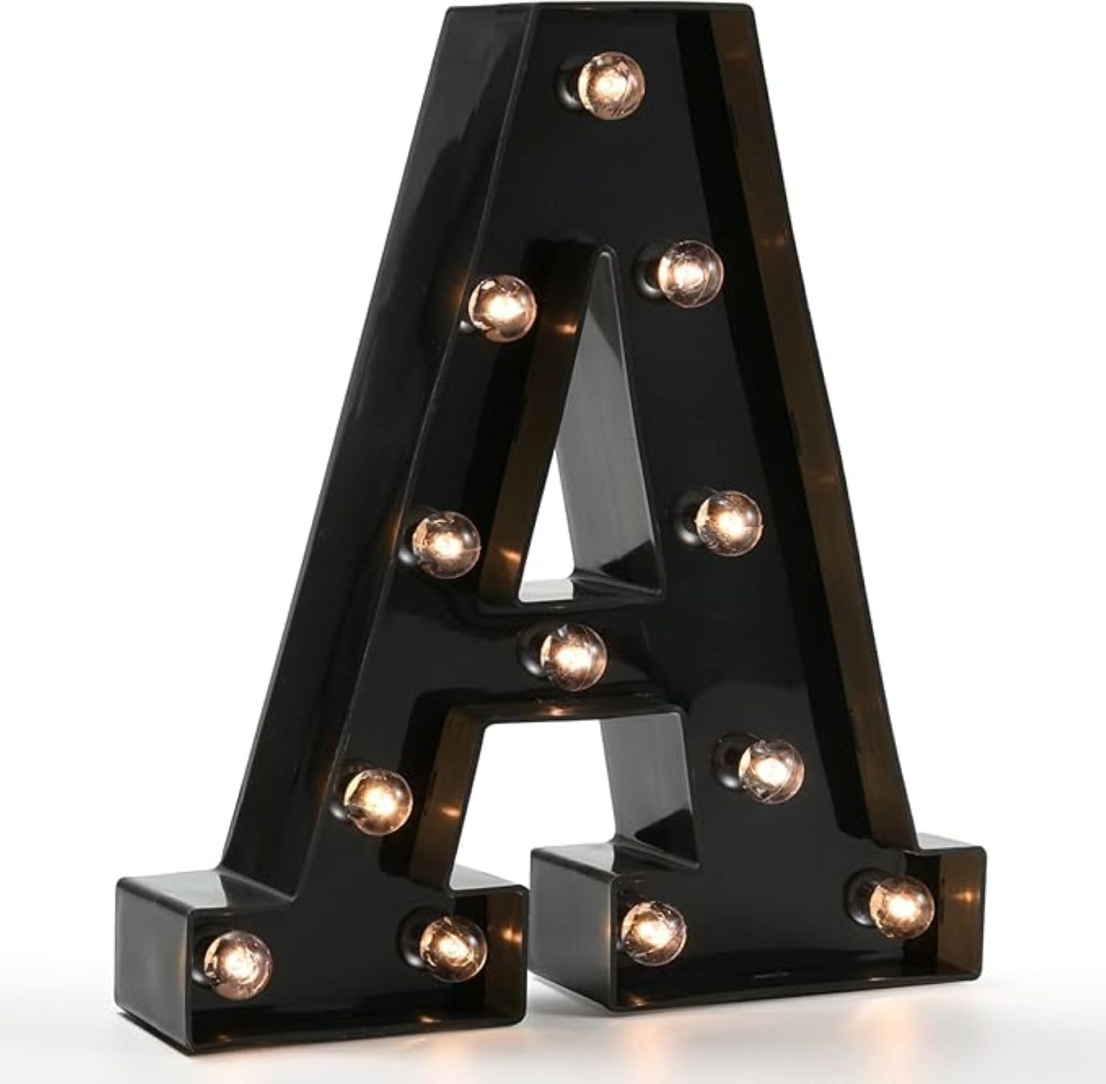 Jemnpela LED Marquee Letter Number Sign Lights Glitter Light Up Alphabet Figure Night Light for Birthday Party Wedding Home Bar Holiday Wall Decoration