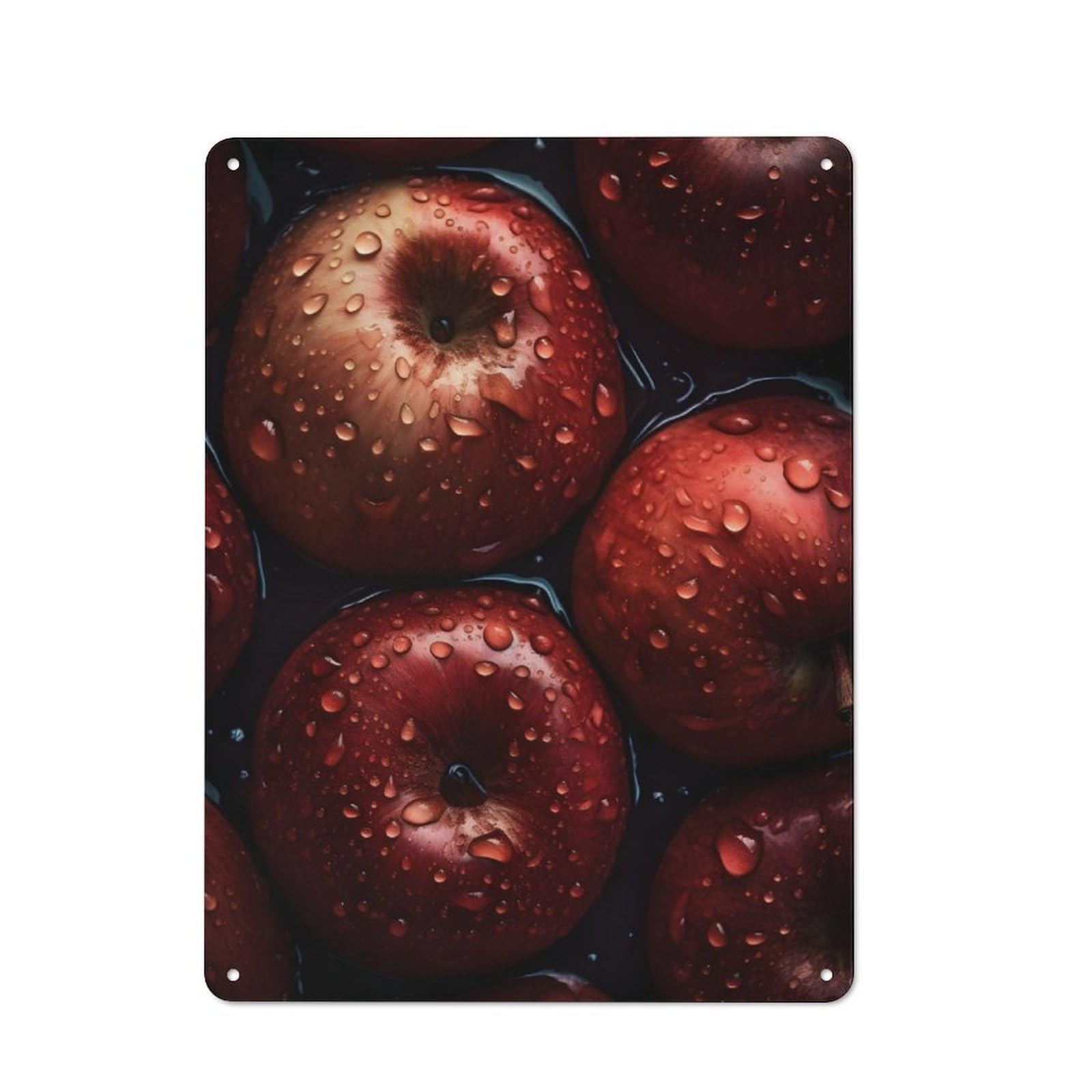 Junmoney Apples Metal Wall Sign 40X30cm, Rustic Decor For Hallway Wall, For Metal Sign Collectors, For Garage And Workshop Walls