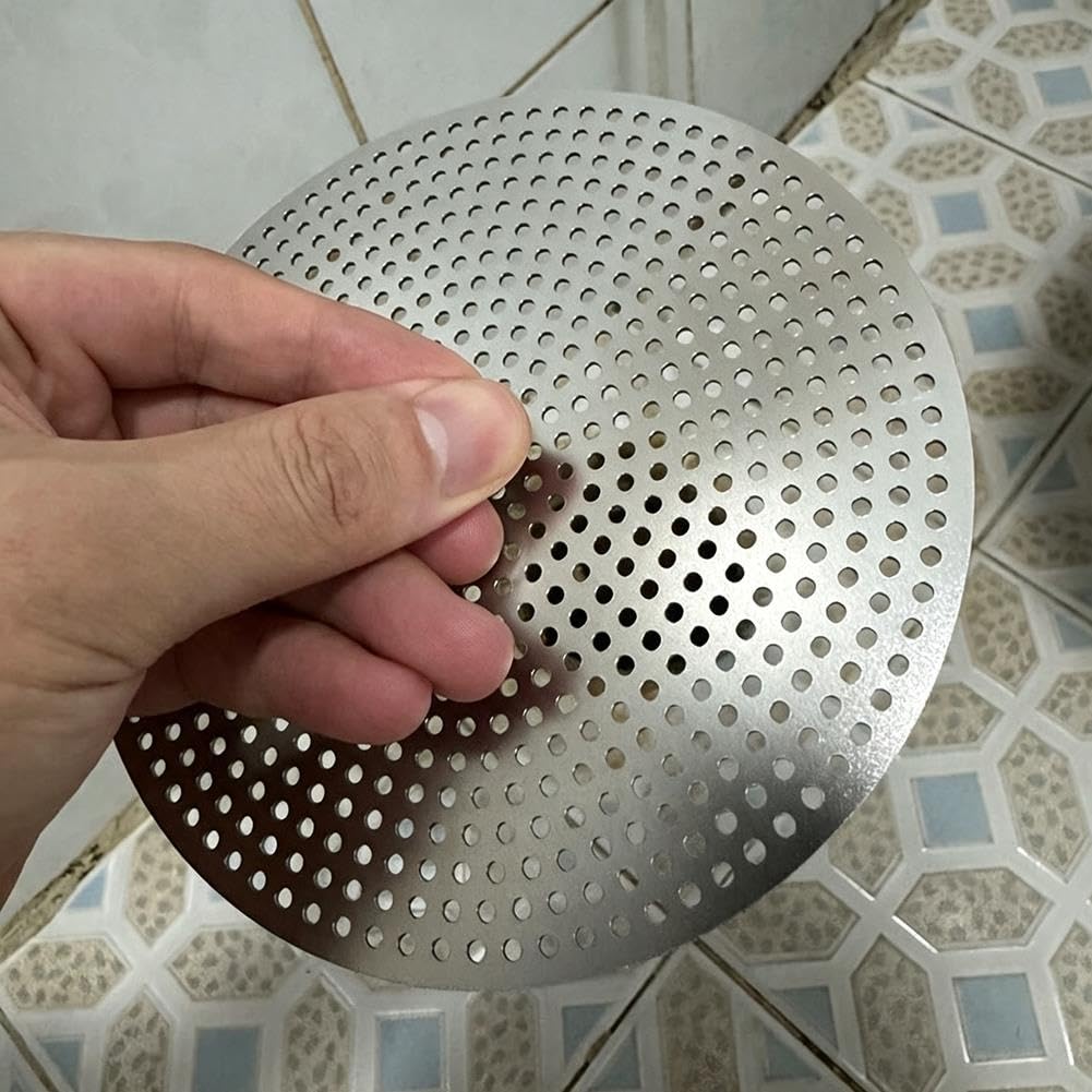 Shower Stall Drain Protector with Handle, Round Strainer Replacement