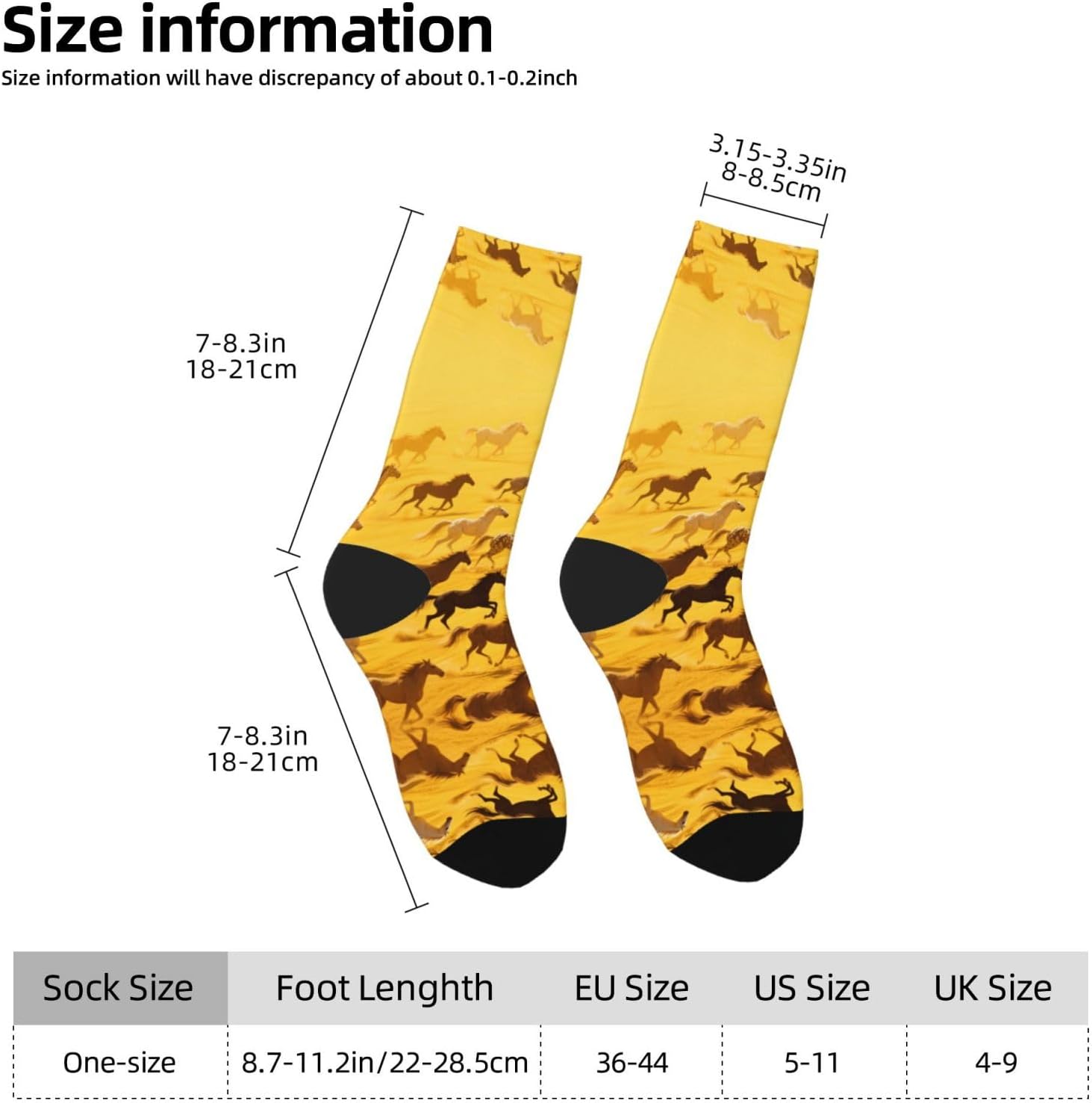 Calf Socks Casual Above Ankle Sock horse runningCrew Socks for Men Women Moisture Wicking Cushion Sports