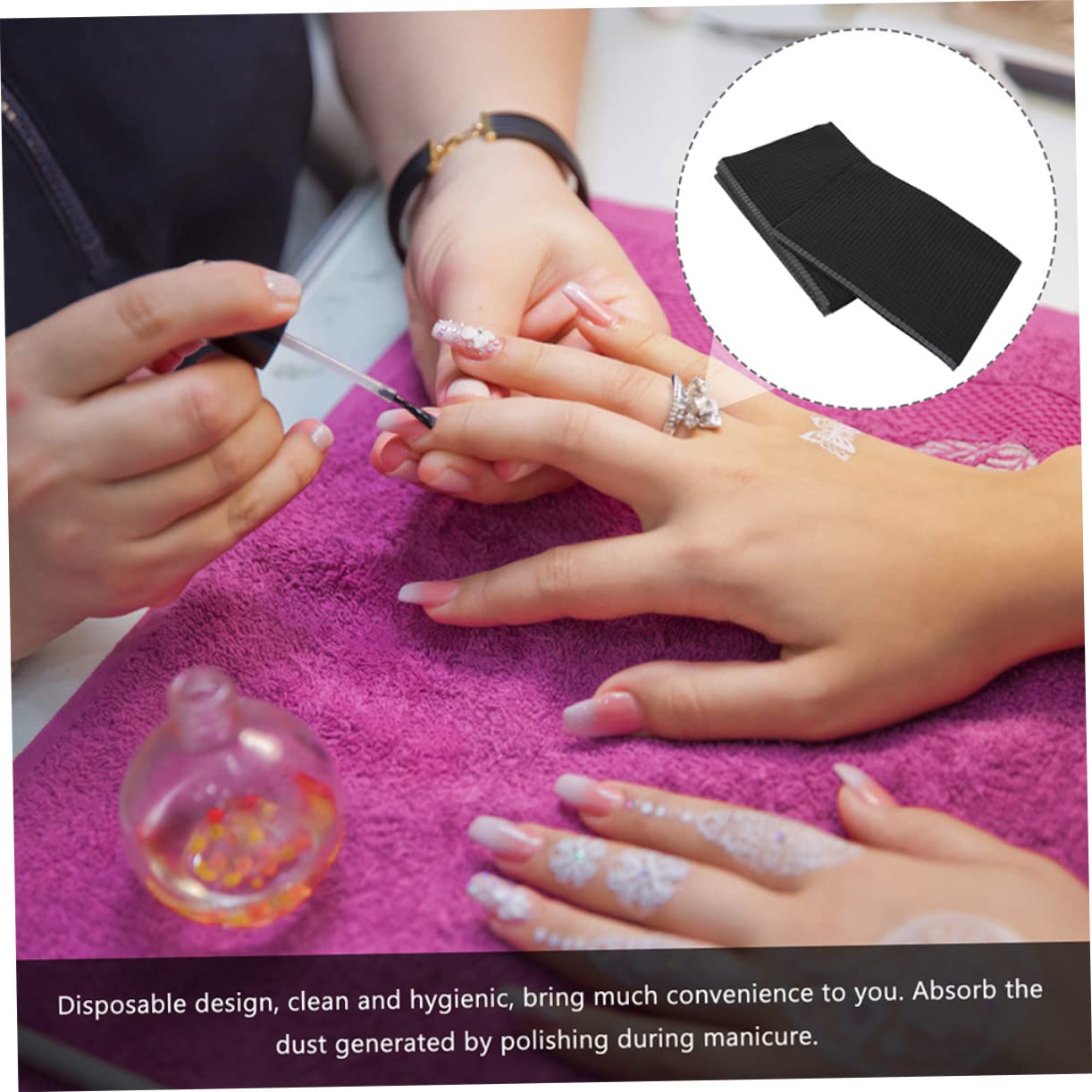 125pcs Nail Care Polish Tablecloth Disposable Tablecloths Manicure Tool Pad Nail Art Practice Mat Salon Supplies