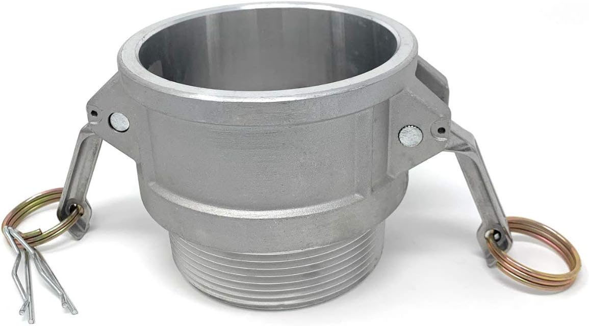 Gloxco Aluminum Type B Cam and Groove Fitting, 3 Female Camlock x 3 Male NPT (CAM-30-B-AL)