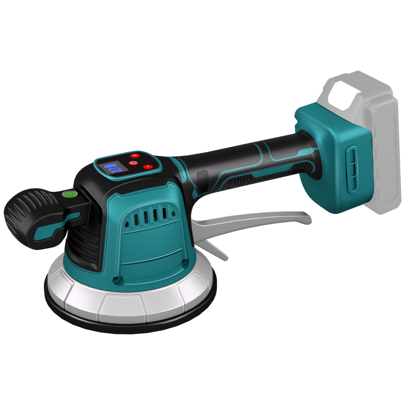 Tile Tiler, Tile Vibration Tool Compatible with Makita 18V Battery, Tile Tiling Machine with 10 Adjustable Gears, Digital Display, 14.5cm Suction Cup and 150kg Adsorption for Laying 0.3-1.8m Tiles