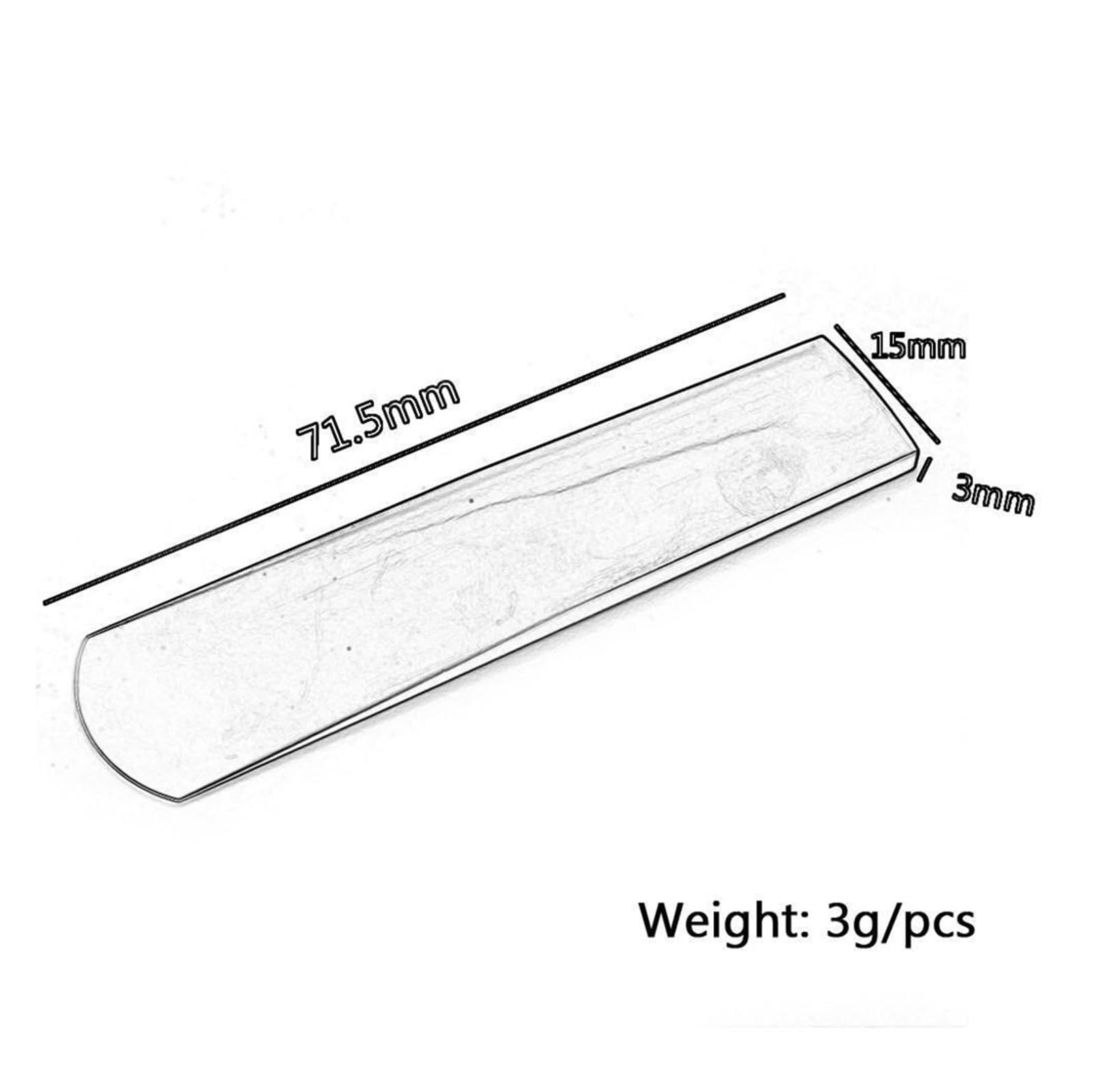 CLENEA Professional Transparent Brown Resin Reeds for Alto Saxophone Strength Clarinet Reeds Part Accessories