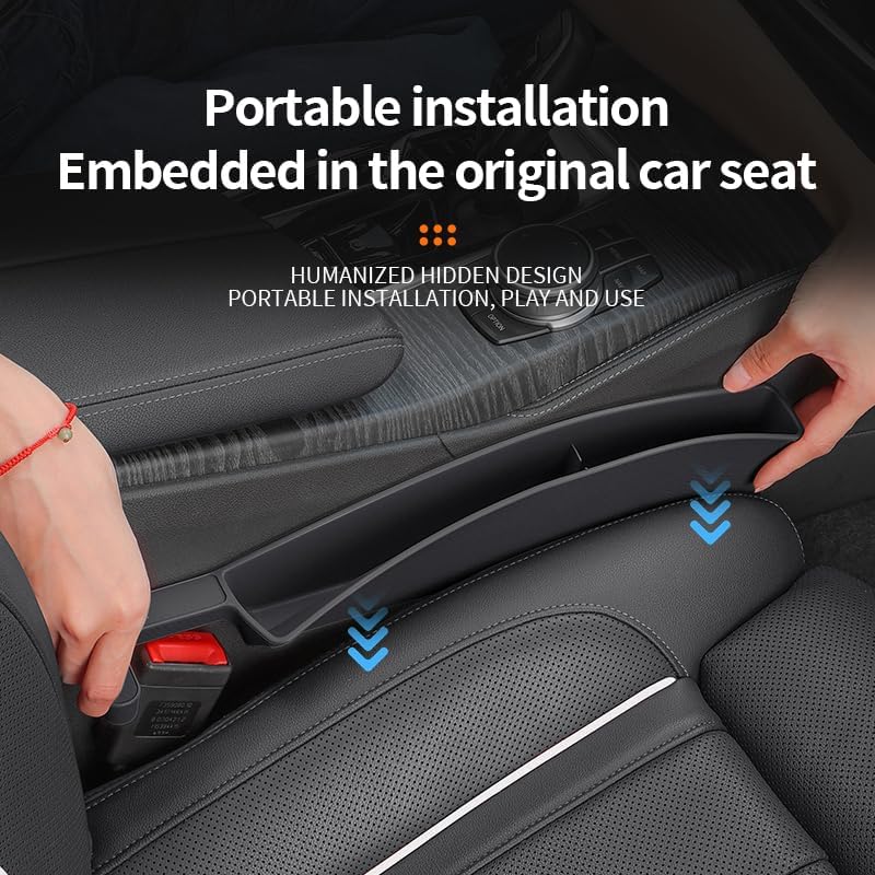Miniatura 2 de Relleno de espacio para asiento de automóvil, organizador de espacio para asiento con soporte para teléfono, accesorios para asiento de automóvil,
