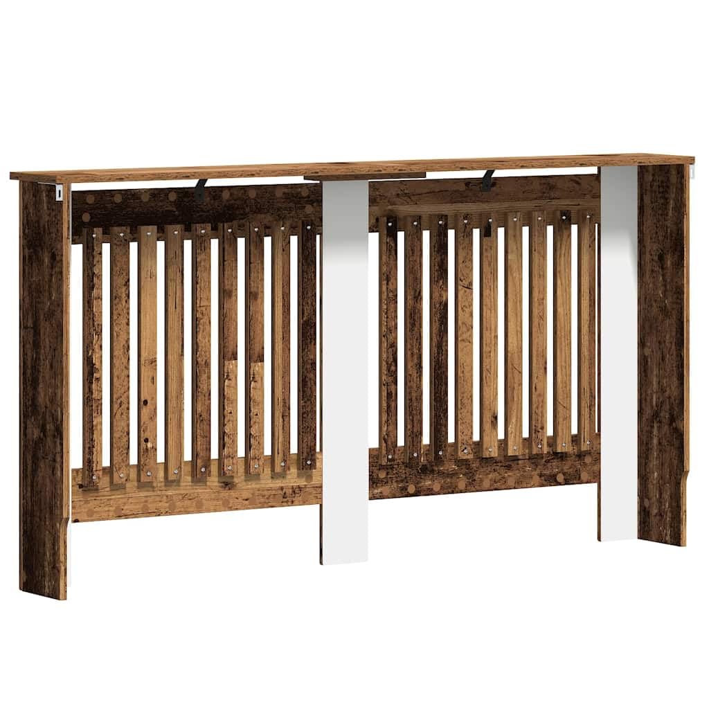 vidaXL Cubierta de Radiador Madera Envejecida 152 x 19 x 81,5 cm, Cubierta Moderna Rectangular para radiador, decoración del hogar, Resistencia al Calor, diseño de Madera, Seguridad Infantil