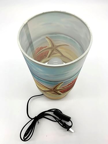 Miniatura 3 de Escena de playa Estrellas de mar Estrellas de Mar Lámpara de Mesa Noche Luz de Noche Base de Madera Decoración de Habitación o Grandes Ideas