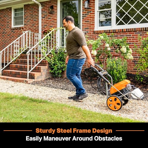 Image of LawnMaster LT2100B Electric Pressure Washer 2300 PSI MAX 13 Amp 1.2 GPM CSA Certified with 5 Nozzles Powerful Storage Organization