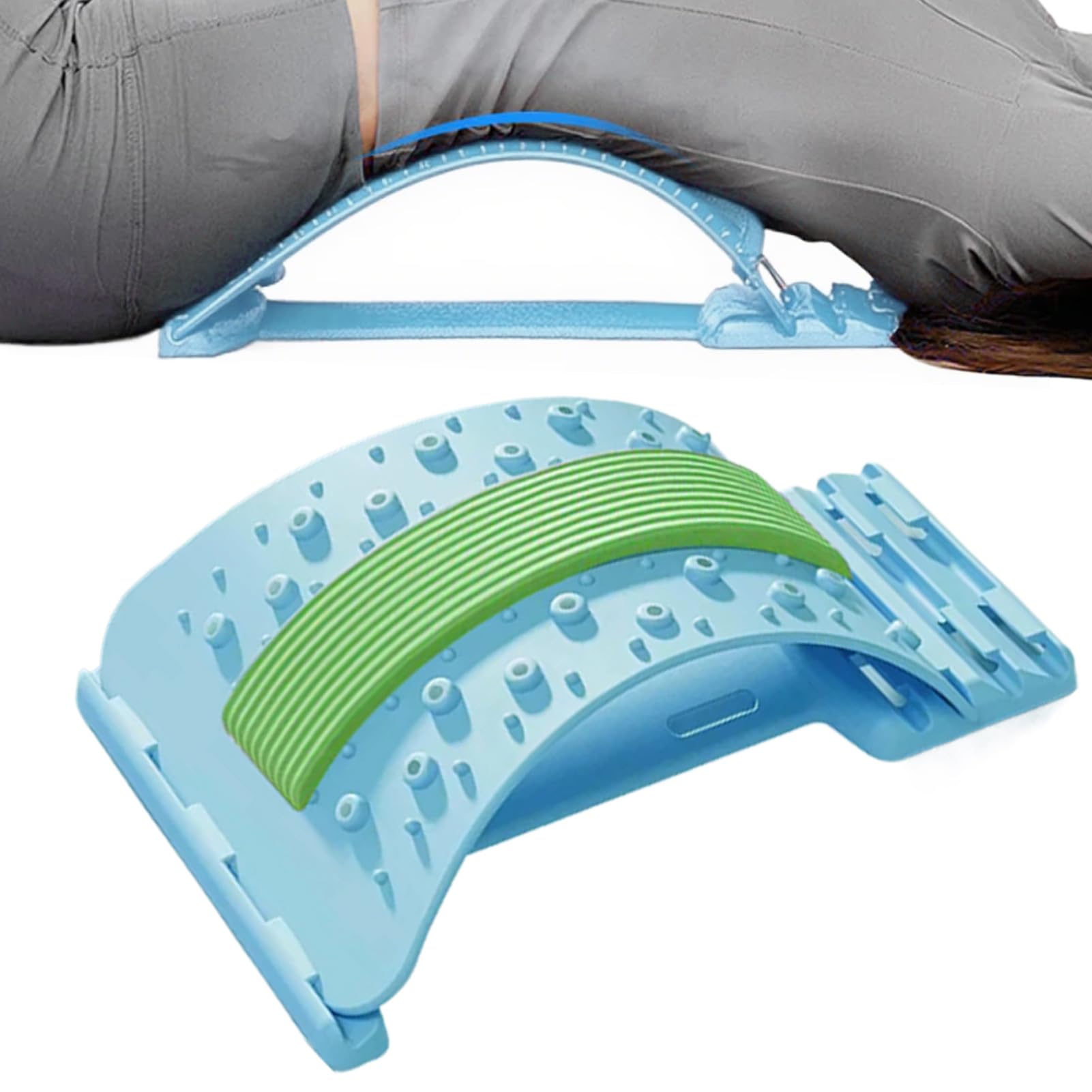Planche d'extension du dos réglable 3 niveaux correcteur lombaire antidérapant yoga fitness