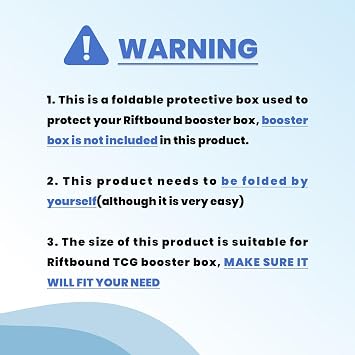 PET LOL TCG Boxs Case Protectors for Riftbound TCG (4 Pack) -Version 2-0.50mm Thick Clear Display Box for League of Legends booster box - Rbd Origins&Spiritforge Display Case (Pack of 4)