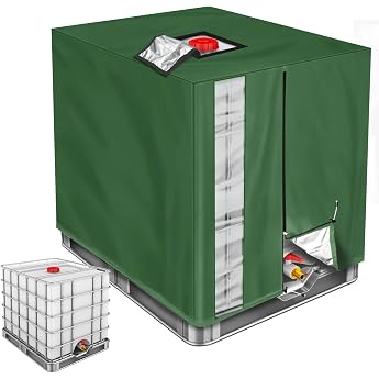 1000L IBC Tank Cover with Viewing Window 420D UV-Resistant Protective Case