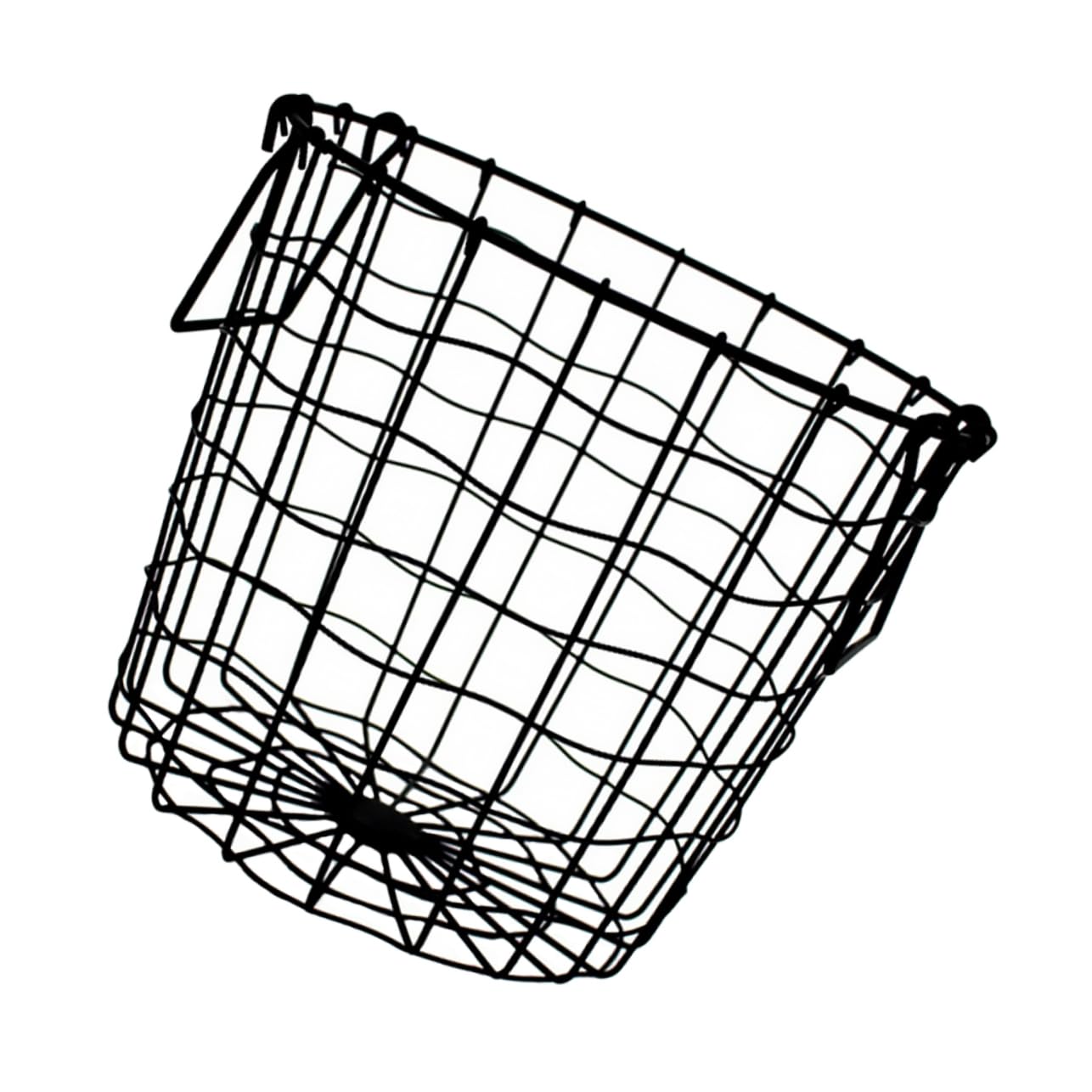 Panier de rangement en fer noir solide pour en finir avec le linge en désordre