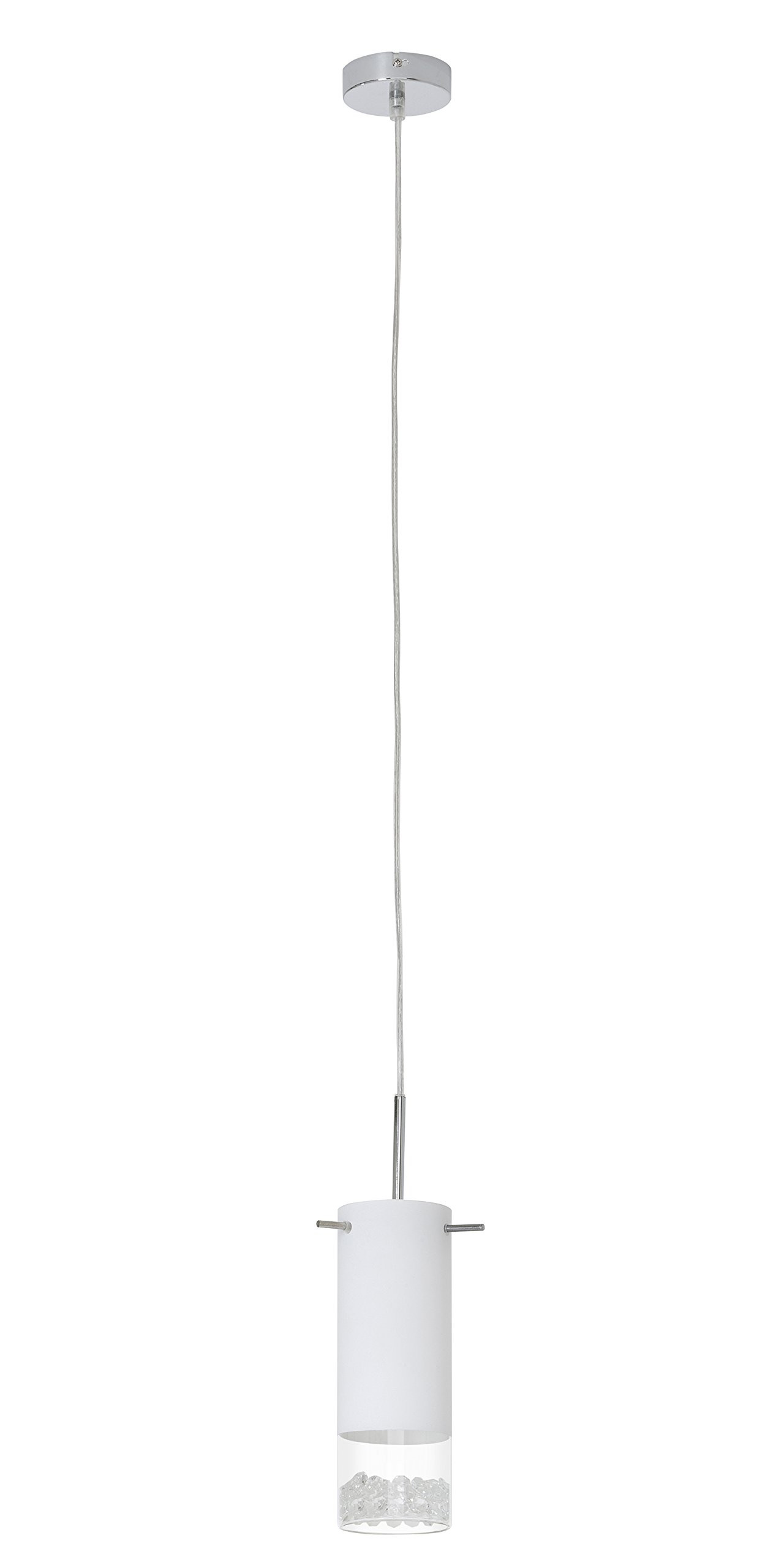 Briloner Leuchten Lampa wisząca LED, lampa wisząca, lampa do salonu, lampa wisząca, lampa do jadalni, lampa stołowa, lampa do jadalni, lampa stołowa, lampa do jadalni, lampa do salonu, szkło częściowo matowe z kryształowym wyglądem