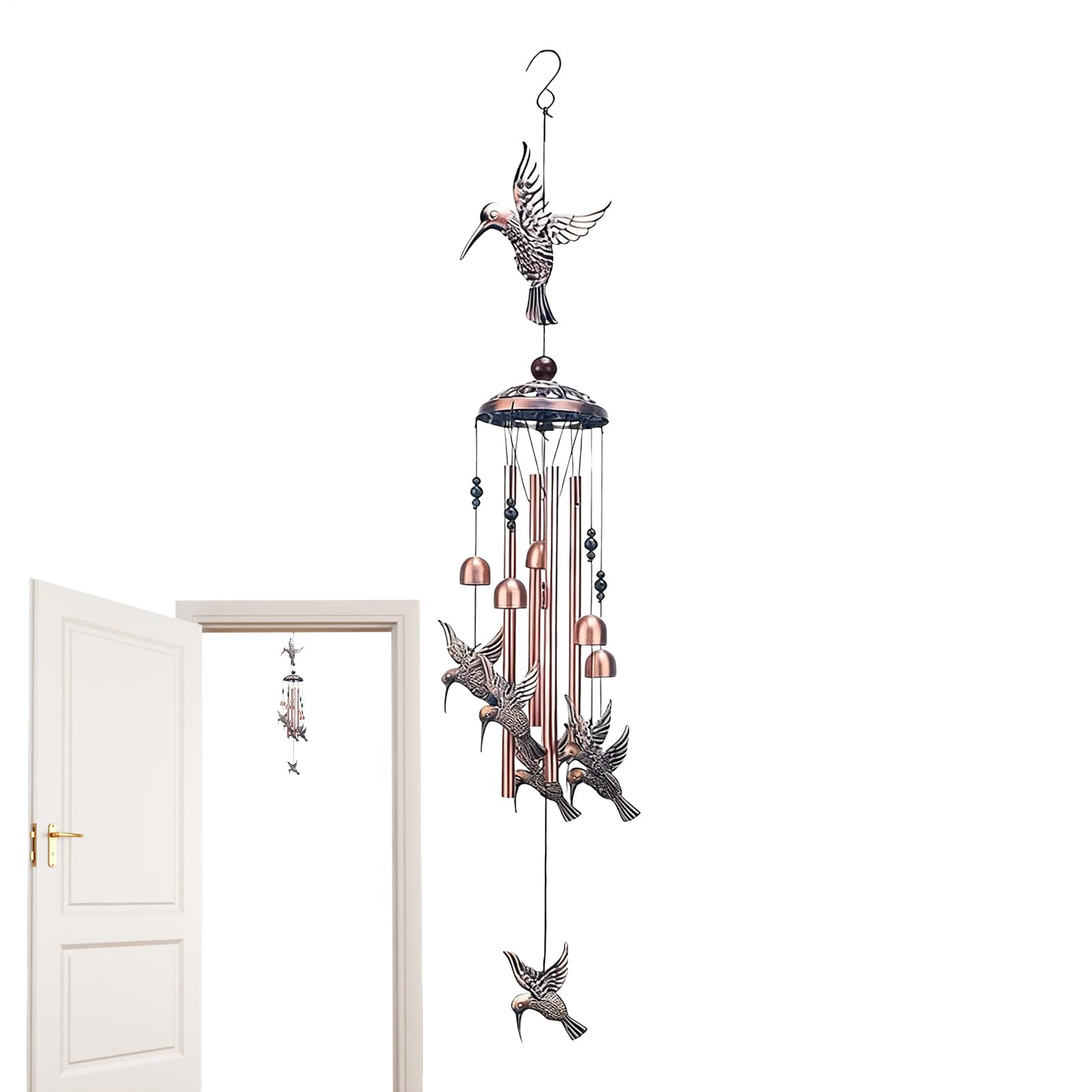 Carillon à vent colibri fait main décoratif | Carillons éoliens d'extérieur jardin