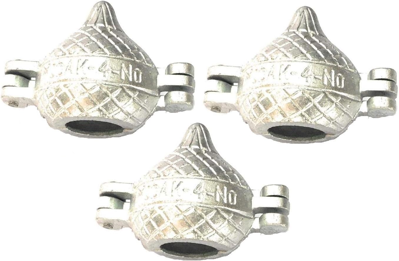 3 Pieces Aluminum Modak Mould, Silver (Medium Size)