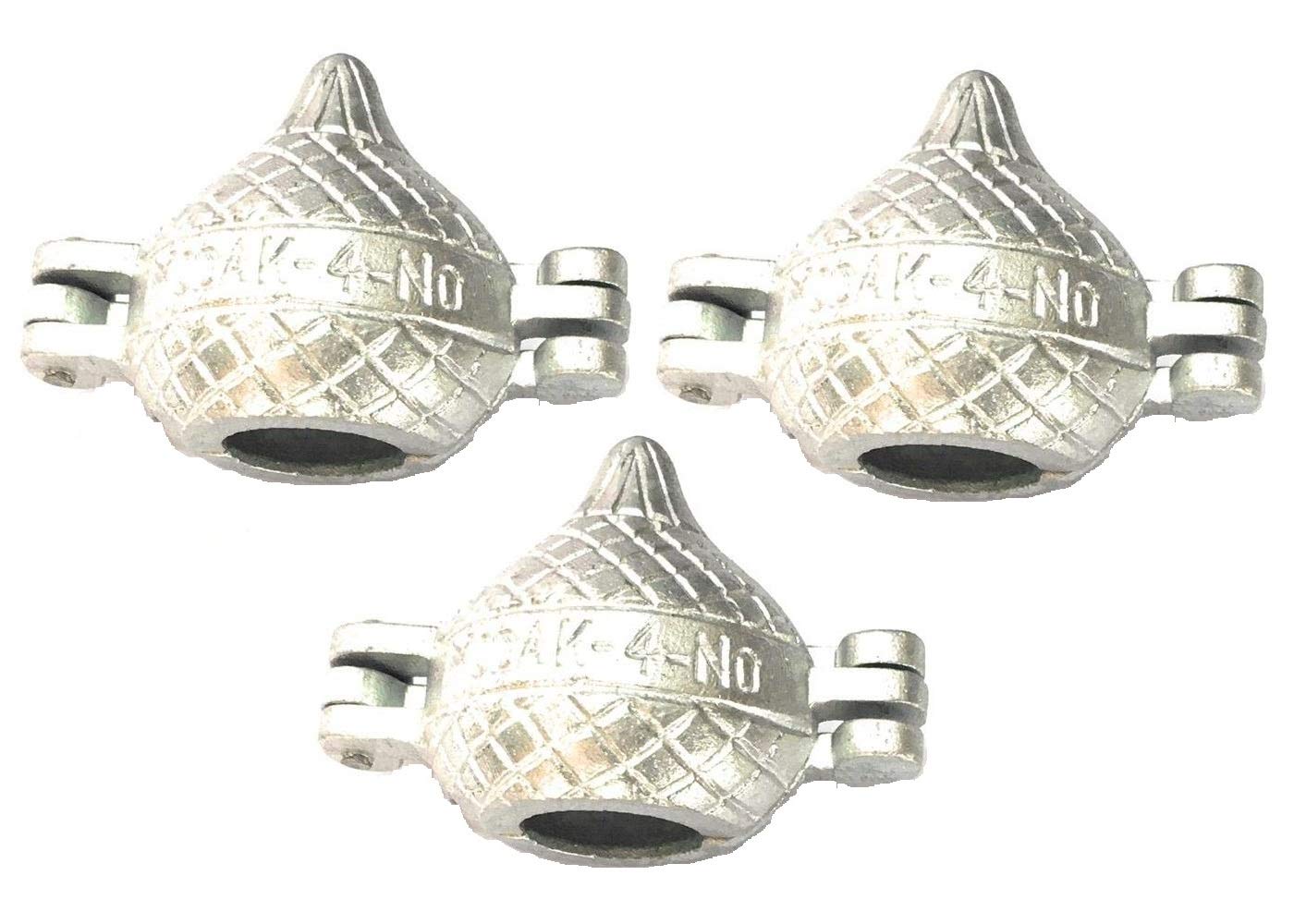 First Front 3 Pieces Aluminum Modak Mould, Silver (Medium Size)