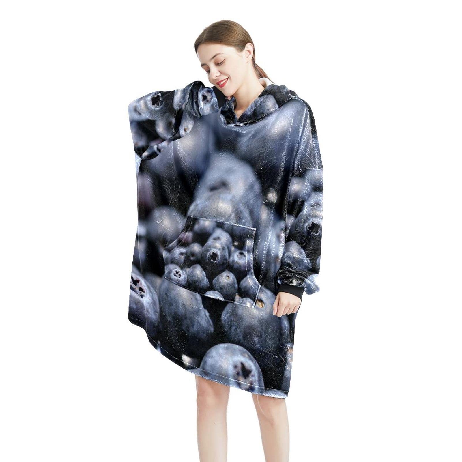 Solaris Felpa Coperta Oversize Unisex – Morbida Sherpa Reversibile, Con Cappuccio E Grande Tasca – Calda E Comoda Per Adulti E Bambini - 2