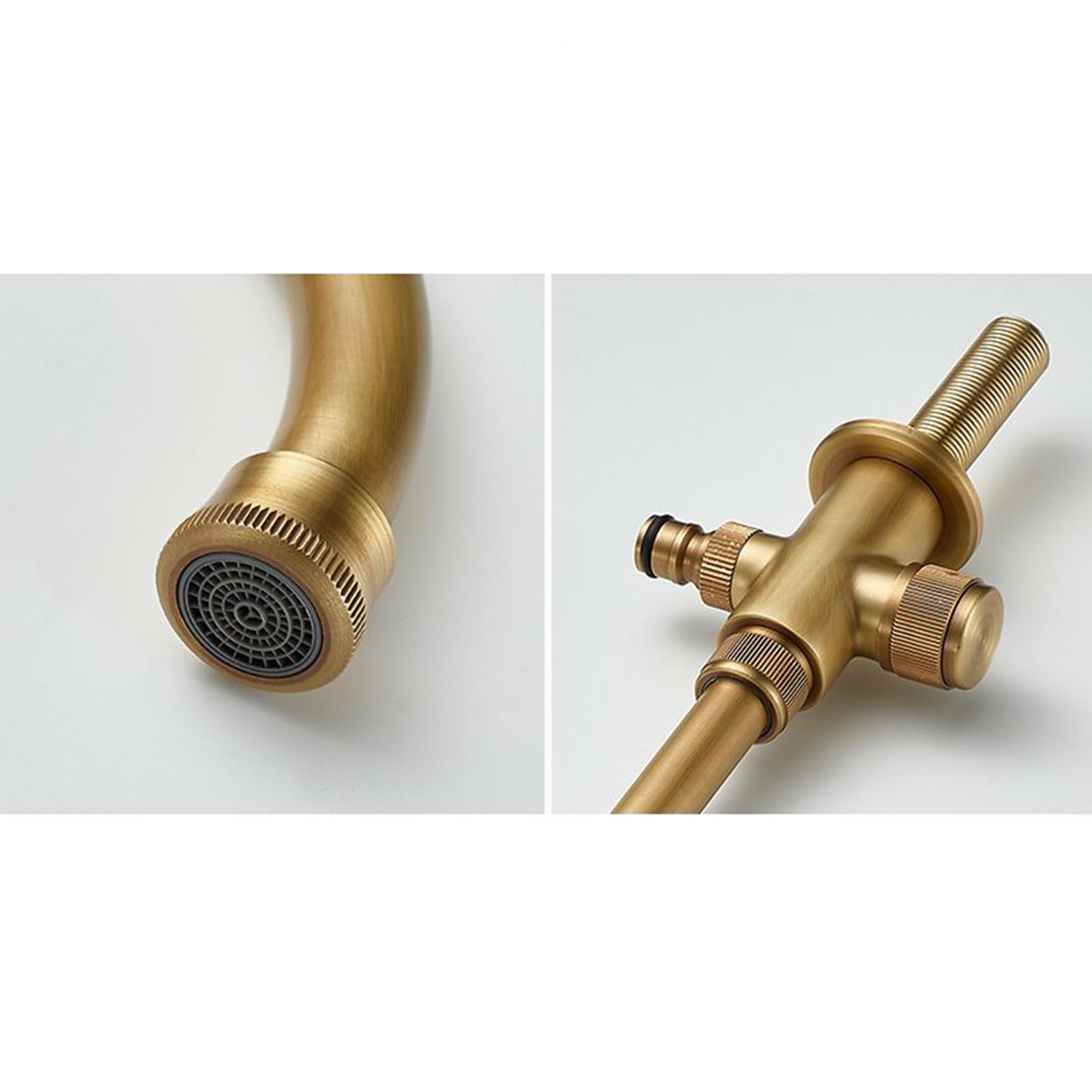 Grifo con Doble Salida De Agua para Lavadora Mezclador Lavabo De Latón Monomando Solo Agua Fría,Negro