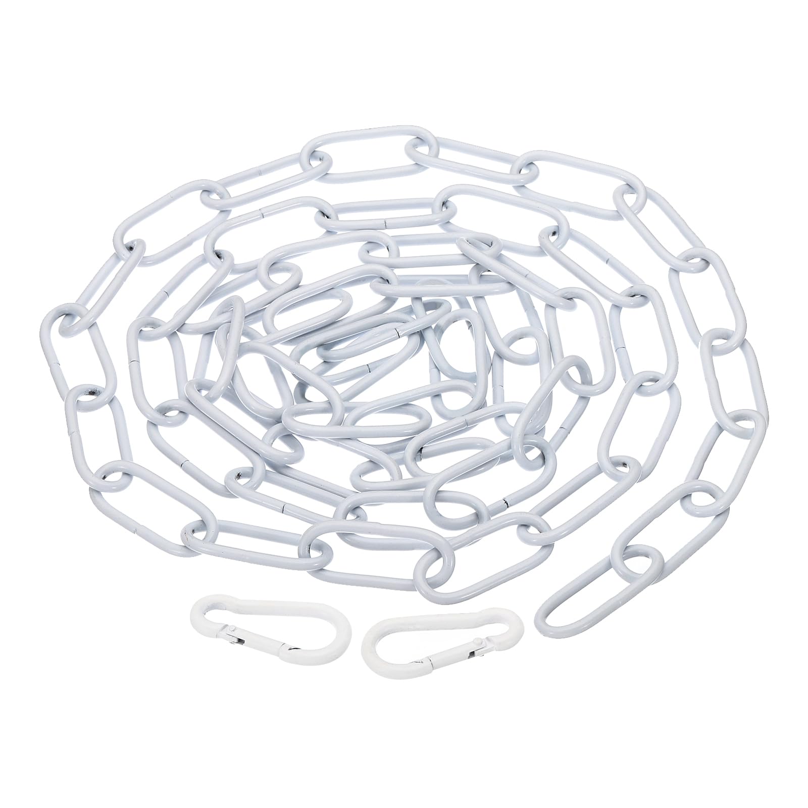 PATIKIL 6 Feet White Finish Lighting Hanging Chain, Metal Looping Chain for Hanging Plant Pendant Chandelier Light Fixture