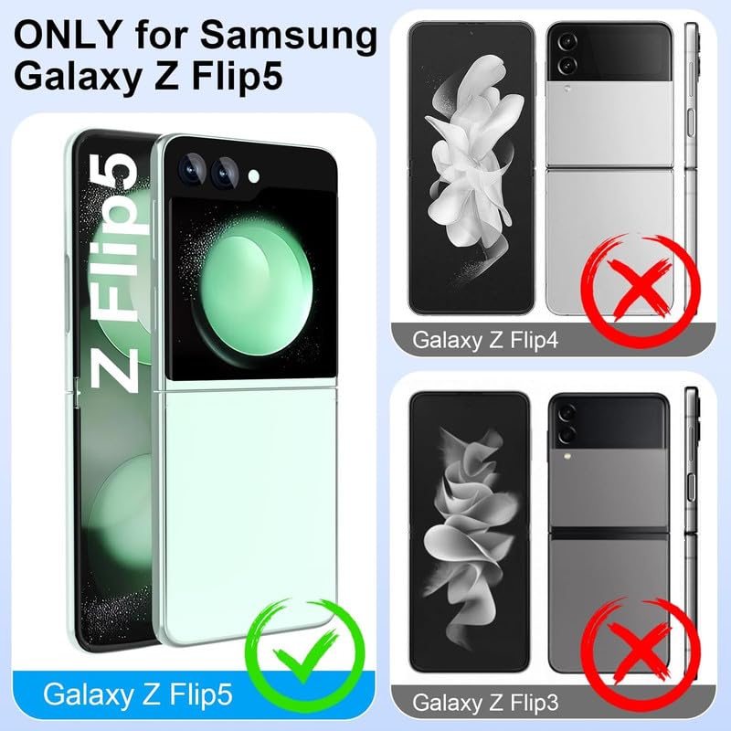 Image of Case Creation New Samsung Z Flip5 Premium Imported 0.3mm Crystal Clear Totu Silicone Transparent Flexible Soft Corner Protection with TPU Slim Back Case Color Cover for Z Flip5