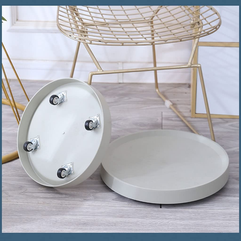 Support pour Plantes de Forme Ronde, Plateau pour Plantes, Chariot pour Plantes avec roulettes faciles à déplacer, Roues Invisibles, Support pour Plantes avec roulettes,