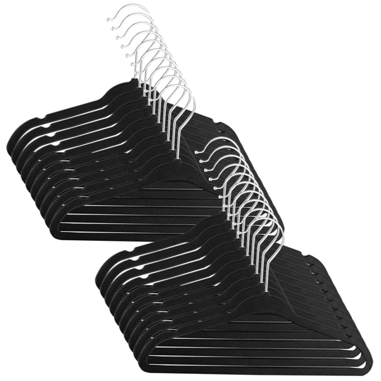 LABRIMP Perchero y Líneas Contorneadas Niña 20 Perchas Antideslizantes de Plástico y Metal, Diseño Moderno Hombros Ajustables para Ropa de Bebés