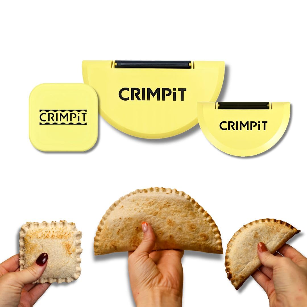 CRIMPiT Tortilla + Sandwich Bundle - Large & Small Tortilla Sealers + Sandwich Sealer - For 10-12” & 6” Flour Tortillas and Sandwich Bread | Perfect for Air Fryers | Manufactured in UK & USA-image-48