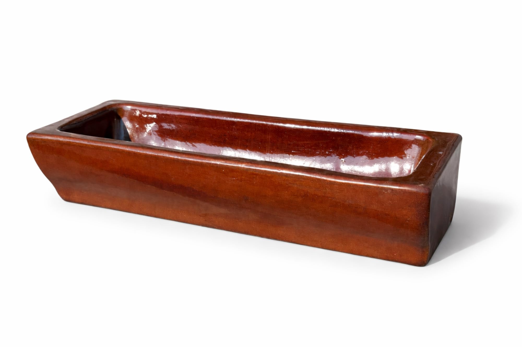 Mangeoire pour chien en céramique marron de 60 cm pour grands chiens