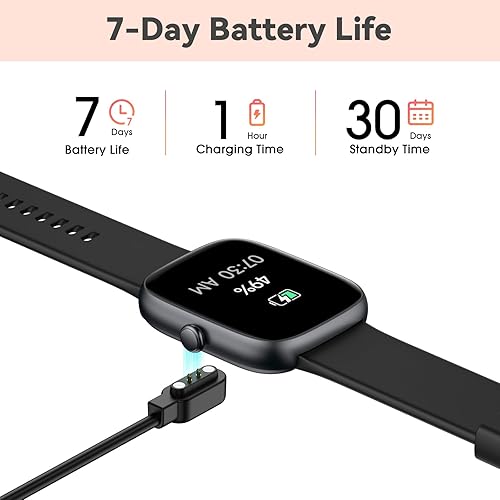 Miniatura 7 de Reloj inteligente para mujeres y hombres, pantalla táctil HD de 1.83 pulgadas, IP68, impermeable, rastreador de actividad física con llamadas